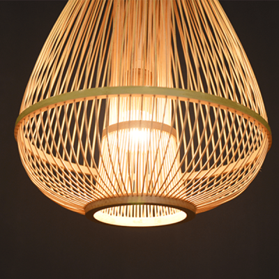 Chinese Style Rattan Homestay Pendant Light