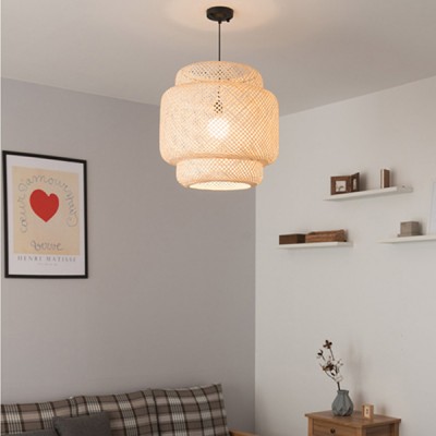 Inn Rattan Pastoral Zen Pendant Light