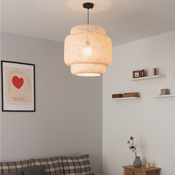 Inn Rattan Pastoral Zen Pendant Light