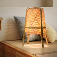 Bamboo Woven Vertical High Net Table Light