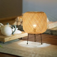 Bamboo Woven Vertical High Net Table Light