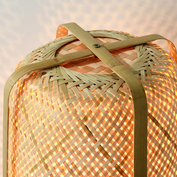 Bamboo Woven Vertical High Net Table Light