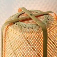 Bamboo Woven Vertical High Net Table Light