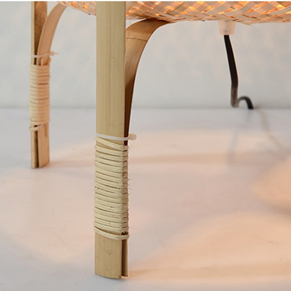 Bamboo Woven Vertical High Net Table Light