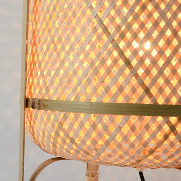 Bamboo Woven Vertical High Net Table Light