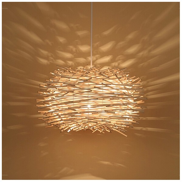 Simple Bird's Nest Creative Rattan Pendant Light