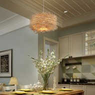Simple Bird's Nest Creative Rattan Pendant Light