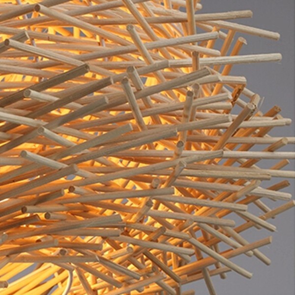 Simple Bird's Nest Creative Rattan Pendant Light