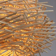 Simple Bird's Nest Creative Rattan Pendant Light