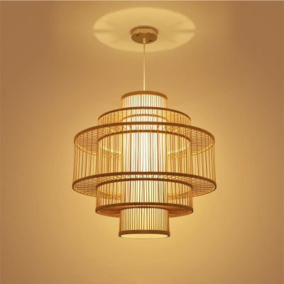 Chinese Bamboo Weaving Creative Chandelier