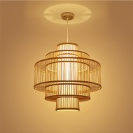 Chinese Bamboo Weaving Creative Chandelier