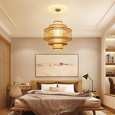 Chinese Bamboo Weaving Creative Chandelier