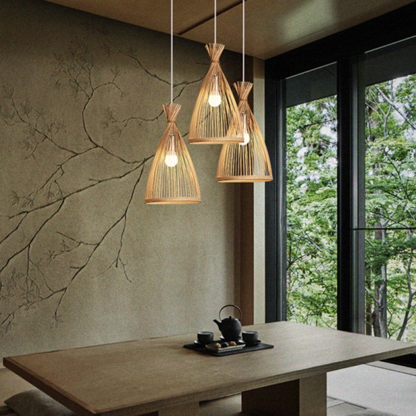 Bamboo Retro Groom Pendant Light