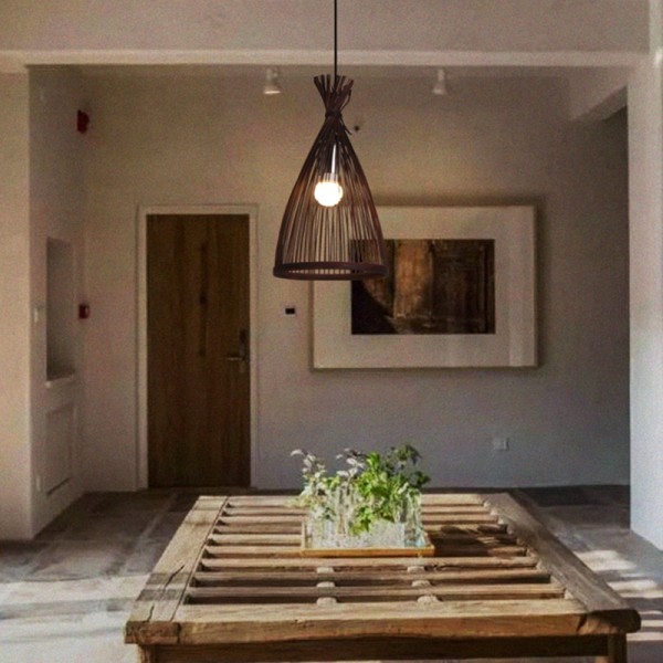 Бамбуковый ретро подвесной светильник для жениха