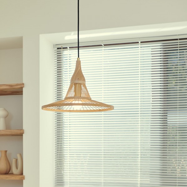 Подвесной светильник в стиле соломенной шляпы
