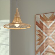 Straw Hat Art Pendant Light