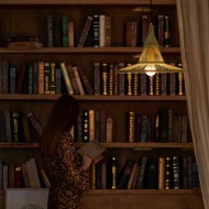 Подвесной светильник в стиле соломенной шляпы