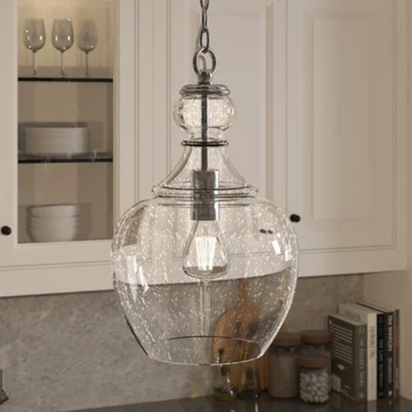 Teardrop Glass Pendant Light